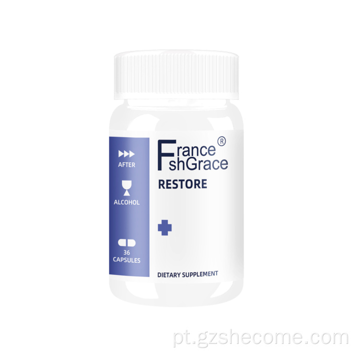 As cápsulas de suplementos dietéticas apóiam a saúde do fígado